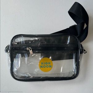 High Noon Transparent Black Belt Bag